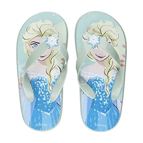 Produktbild: CERDÁ LIFE'S LITTLE MOMENTS Badeschuhe für Kinder Frozen Gefrorene Flip-Flops, Blau mit ELSA, 32 EU
