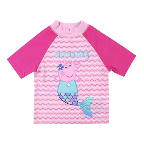 Produktbild: CERDÁ LIFE'S LITTLE MOMENTS Unisex Baby Schwimmshirt für Kinder Peppa Pig Bade-T-Shirt für Mädchen, Rosa, 3 Jahre