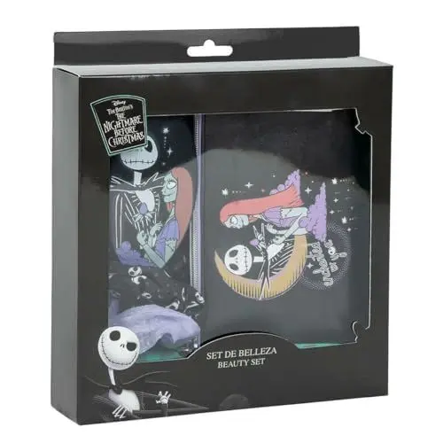Produktbild: CERDÁ LIFE'S LITTLE MOMENTS - Nightmare Before Christmas Beauty Set - Schwarz - Komplettset - enthält Haarbürste, 2 Haarzöpfe und Etui - Originalprodukt