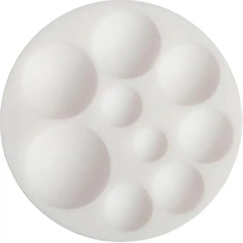 Produktbild: Cernit CE95119C - Silikonform ø 7cm, sehr flexibel, für Modelliermasse (Polymer) geeignet, ideal für DIY- und Bastelaktivitäten, runde Cabochons, Weiß, 1 Stück