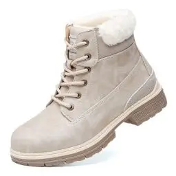Produktbild: Cestfini Winterschuhe Damen Boots Warm Gefütterte Wanderstiefel Wasserdicht Trekking-Schuhe Outdoor Wanderschuhe Winterboots Schneestiefel RTW19-DE-GREY-38