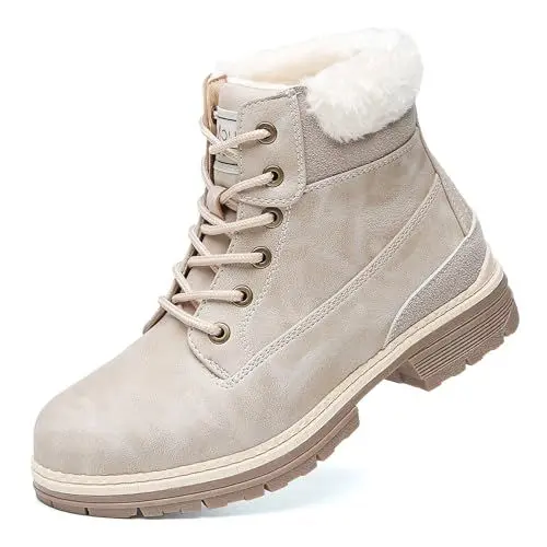 Produktbild: Cestfini Winterschuhe Damen Boots Warm Gefütterte Wanderstiefel Wasserdicht Trekking-Schuhe Outdoor Wanderschuhe Winterboots Schneestiefel RTW19-DE-GREY-38