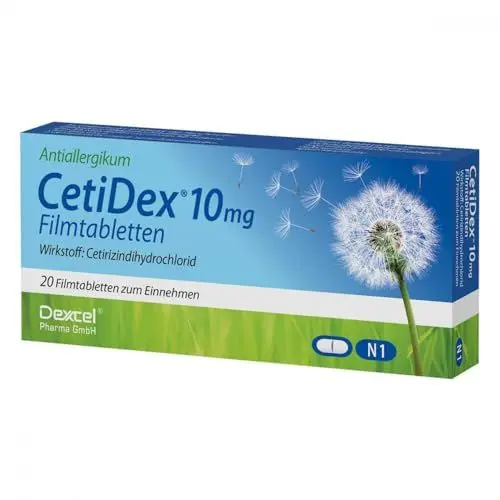 Produktbild: CetiDex 10 mg Tabletten bei Allergien, 20 St. Tabletten