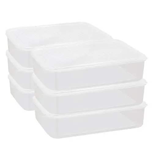 Produktbild: Cetomo F0001 6 Stück Frischhaltedosen mit Deckel, Salatdressing und Gewürzbehälter, mikrowellen und spülmaschinenfest, Klar