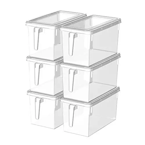 Produktbild: Cetomo F5085 Frischhaltedosen aus Kunststoff mit Deckel, luftdicht, BPA-frei, mikrowellen-/spülmaschinen-/gefriergeeignet, 6.5l*6