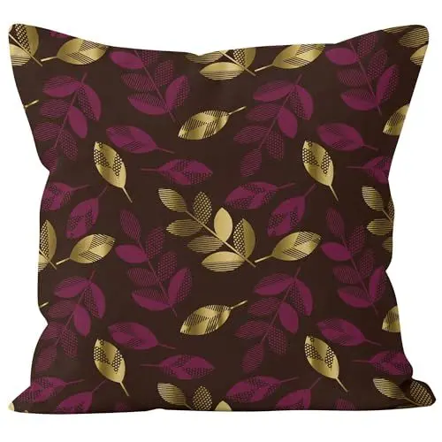 Produktbild: CEVAN Leinen Kissenbezüge Elegant Kissenbezug Dekokissen Blatt Kissenbezüge Ostern Set Kissen Kissenbezüge Sofa Dekor 40x40cm,1Pcs