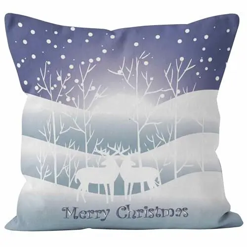 Produktbild: CEVAN Leinen Kissenbezüge Herbst Kissenbezug Dekokissen Weihnachten Kissenbezüge Ostern Kissenhüllee Kissenbezüge Sofa Dekor 50x50cm,1Pcs
