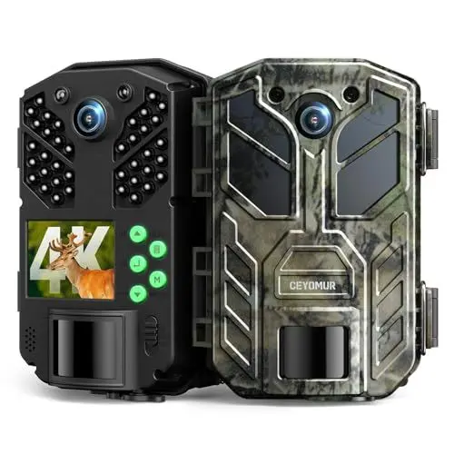 Produktbild: CEYOMUR Wildkamera, 4K HD Wildkamera mit Bewegungsmelder Nachtsicht, Wildtierkamera mit 2.0