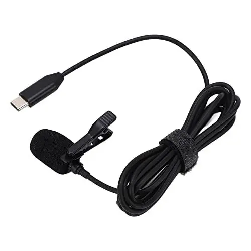 Produktbild: CFTGIW Professionelles Lavalier-Mikrofon, Kabelgebundenes Lavalier-Mikrofon, Typ-C-Schnittstelle, Clip-on-Mikrofon füR ONE R