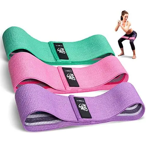 Produktbild: CFX Resistance Hip Bands, Fitnessbänder Set Yogagurt in 3 Zugkraftstärken Trainingsband Yogaband ALS Widerstand und Unterstützung fürs Beintraining, Krafttraining und Klimmzüge