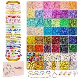 Produktbild: CGBOOM Perlen für Armbänder, 18000 stück 3mm Perlen zum Auffädeln, Perlen Set Schmuck, Glasperlen zum Auffädeln Schmuck Selber Machen Set, Schmuckperlen Zubehör Perlenweben Schmuckherstellung