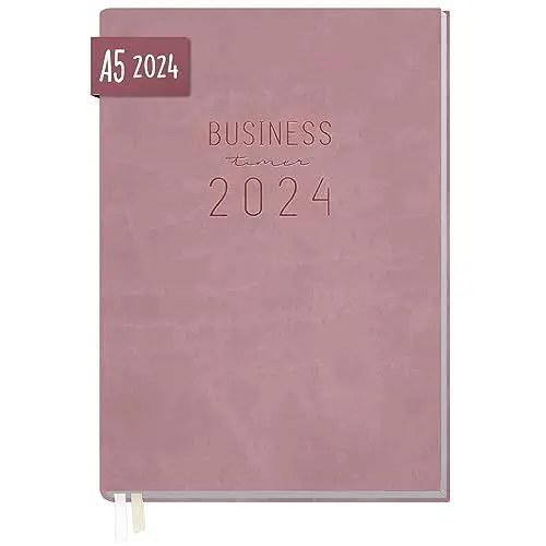 Produktbild: Häfft Ch¤ff Business Timer 2023 A5 Altrosa 1 Woche 2 Seiten Tagebuch, Wochenplaner, Wochenplaner, Organizer, Terminkalender für perfektes Zeitmanagement, nachhaltig & klimaneutral