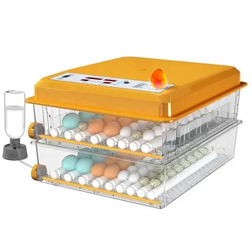 Produktbild: Chalixion Brutautomat Vollautomatisch von 120 Eiern, Brutmaschine mit automatischer Eierwende und Feuchtigkeitsüberwachung, Temperaturkontrolle, 5 automatische Brutmodi und Brutdaueraufzeichnung