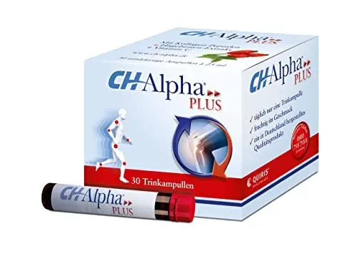 Produktbild: CH-Alpha PLUS Gelenk Kollagen | Zur Unterstützung der Regeneration des Gelenkknorpels | Linderung von Gelenkschmerzen | 30 Trinkampullen