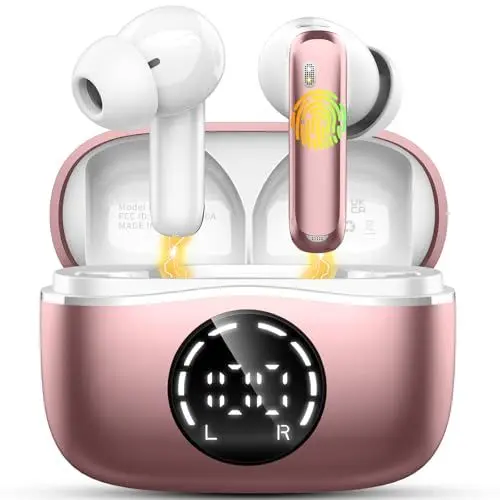Produktbild: chalvh Kabellose Ohrhörer, Bluetooth Kopfhörer, Ohrhörer, Bluetooth Earbuds Deep Bass Stereo, Wasserdicht Wireless Ohrhörer für Android/iOS