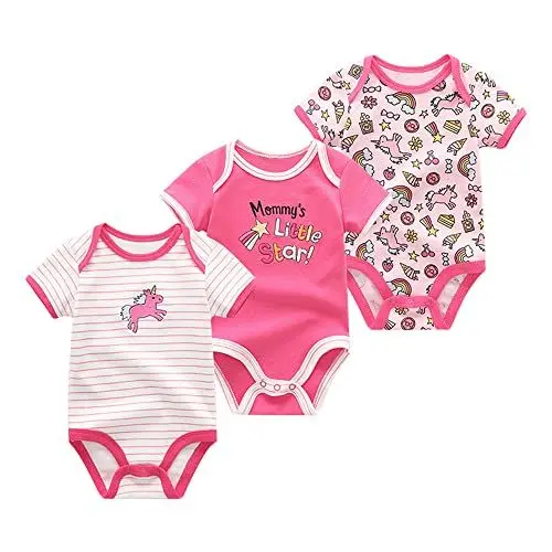 Produktbild: Chamie Baby Kleidung Kurzarmbody 98 für Jungen und Mädchen - Strampler Neugeborenen Set - Baby Geschenk