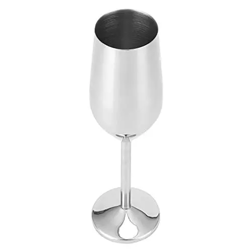 Produktbild: Champagnerglas-Trinkbecher, Champagnerglasbecher, 200-ml-Becher aus Edelstahl, für Bar-Party-Bankett-Picknick, für Familie, Camping und Andere Outdoor-Aktivitäten(Pink) (Glänzend)