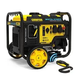 Produktbild: Champion 3500 Watt Rahmentyp-Inverter Digital Hybrid Stromerzeuger (Stromgenerator mit Benzin, Elektrostart Funkstart) - CPG4000DHY-EU