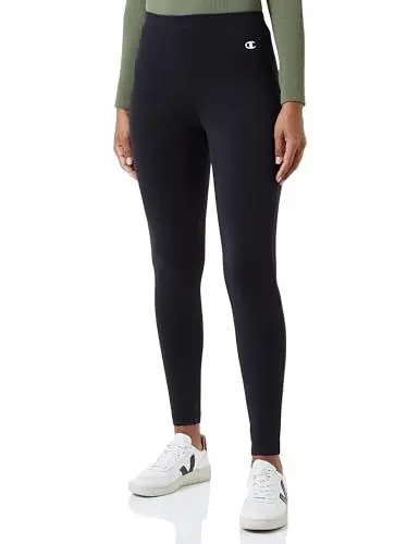 Produktbild: Champion Damen Legacy Basics W-Cotton Lycra High-Waist Leggings, Schwarz, L