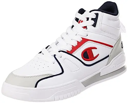 Produktbild: Champion Herren 3 Point Mid Sneakers, Bianco Blu Marino Rosso, 42 EU