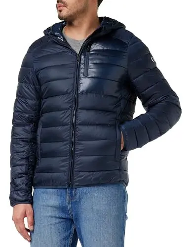 Produktbild: Champion Herren Legacy Outdoor-Chintzed Poly Plain Woven Hooded Gepolsterte Jacke, Blu Marino, XL