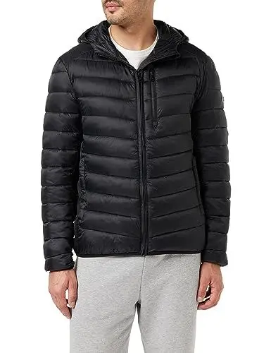 Produktbild: Champion Herren Legacy Outdoor-Hooded Light Nylon Gepolsterte Jacke, Nero, XL