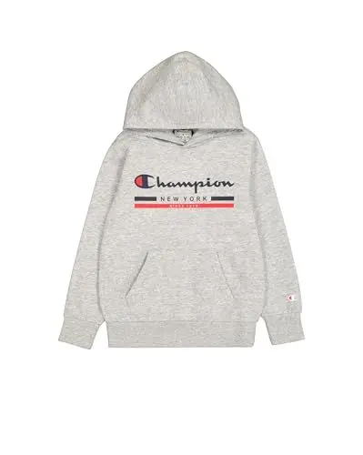 Produktbild: Champion Jungen Legacy Graphic Shop B (306837) -Ultra-Light Soft Compact Powerblend Fleece Hooded Sweatshirt, Grau (EM021), 9-10 Years