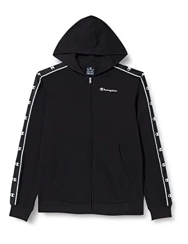 Produktbild: Champion Kinder und Jugendliche Legacy American Tape Powerblend Full Zip Kapuzenpullover, Schwarz, 9-10 Jahre