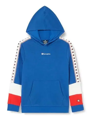 Produktbild: Champion Kinder und Jugendliche Legacy Retro Sport B-Spring Terry Kapuzenpullover, Elektroblau/Weiß/Rot, 9-10 Jahre