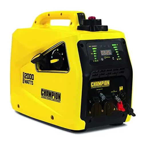 Produktbild: Champion Power Equipment Strominverter Benzin (2000 Watt, tragbarer Inverter, Generator mit LED-Anzeige, 80 cm³ Motor, Laufzeit bis zu 11 Stunden, extrem leise) 8200i-EU