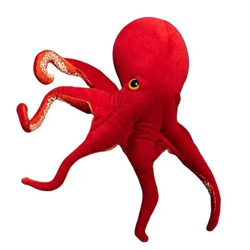 Produktbild: Champracer Kuscheltier, Wende Oktopus, Plüsch Stofftier, Weich und Bequem Oktopus Kissen, Geschenke für Kinder Jungen und Mädchen Krake Spielzeug (40 cm,Rot)