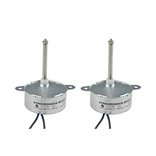 Produktbild: CHANCS 2PCS Synchronmotor TYC-40 AC 12V 5RPM Wellenlänge 4.6cm für faseroptisches Weihnachtsornament