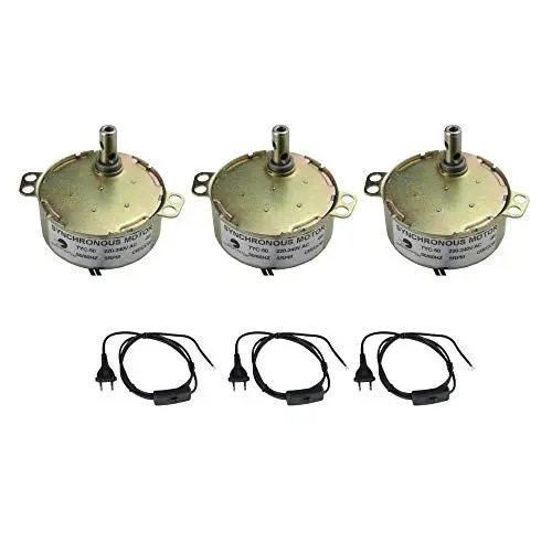 Produktbild: CHANCS TYC-50 220V 5-6RPM Synchronmotor Getriebe für Mikrowelle Für Plattenspieler Motorisiert mit Inline-Fußdrucklampe Netzkabel Fußschalter 1,8M 3PCS