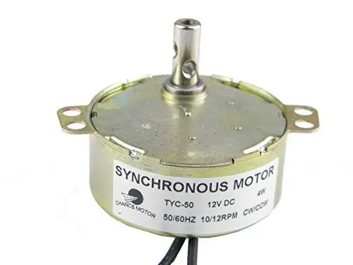 Produktbild: CHANCS TYC-50 Kleiner Getriebemotor 12V DC 10-12RPM CW/CCW 4W Synchronmotor für Drehteller Drehmoment 2.4kg.cm
