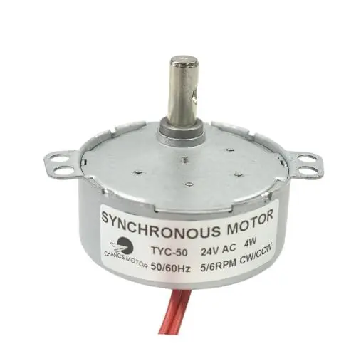 Produktbild: CHANCS TYC-50 Synchronmotor 24V AC 5-6RPM CW/CCW 4W Getriebemotor für Buratti Drehmoment 4.8kgf.cm