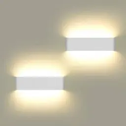Produktbild: ChangM Wandleuchte LED Aussen Innen 2 Stücke Wandleuchten 12W Wandlampe mehr Hell Moderne Wandbeleuchtung Perfekt für Draußen, Badezimmer, Wohnzimmer, Treppenhaus Flur Wandbeleuchtung, Warmweiß