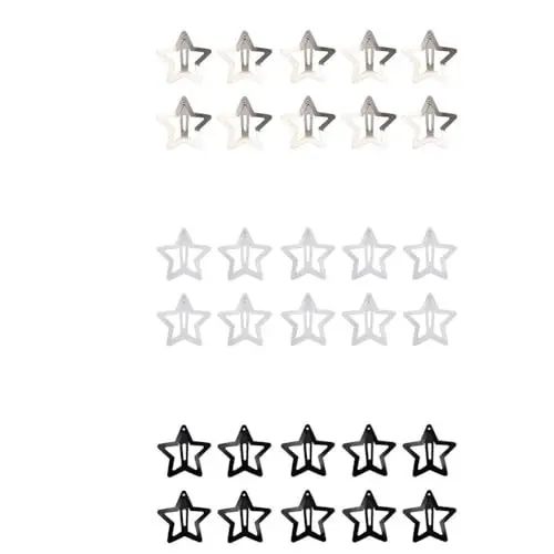 Produktbild: Changyeah Stern Haarspangen, 30 Stück Star Hair Clip, Haarspange Stern, Nette Stern Haarspangen Frauen Einfache Mini Metall Zubehör,rutschfest für Mädchen und Frauen