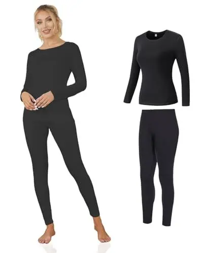 Produktbild: Channo Damen Thermo-Unterhemd - Hochwertige Thermokleidung für kaltes Wetter - Packung mit 1, Schwarz, M