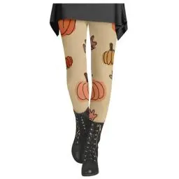 Produktbild: Chanpning Halloween Leggings Damen Kürbis Fledermaus Geister Kürbis Print Dehnbar Sport Leggings Halloween Strumpfhose Damen Yogahosen Jogginghose Steampunk Kompressionsleggins Silm Fit Trekkinghose