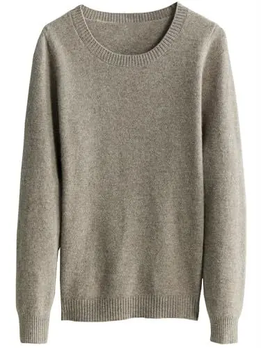 Produktbild: Chanyarn Damen 100% Merinowolle Pullover Rundhals 2025 Herbst Winter Warmer Weicher Leichter Langarm Strickpullover (Kamel,M)