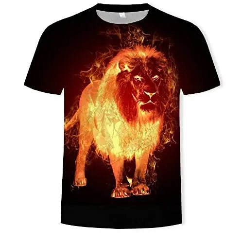 Produktbild: CHANYI Herren 3D Druck T-Shirt 3D-Druck Tiere T-Shirt Männer Tiger 3D T-Shirt Punk-Druck T-Shirts Kurzarm Männer T-Shirt DIY