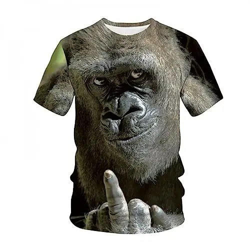 Produktbild: CHANYI Herren 3D Druck T-Shirt Lustige T-Shirts AFFE Gorilla 3D Print Streetwear Männer Frauen Tier Mode T-Shirts Tops Kleidung