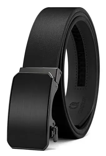 Produktbild: CHAOREN Automatik Gürtel Herren, Ledergürtel Herren Schwarz Ratsche Vollnarbenleder für Herren Business Anzug, 35mm Breit Gürtel, Größe Angepasst