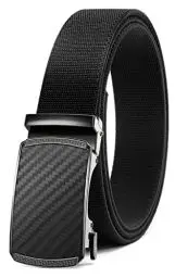 Produktbild: CHAOREN Elastischer Gürtel Herren, Stretchgürtel Ratsche Automatikschließe für Herren Golf Nylon Freizeitgürtel Breite 35mm, Größe Angepasst