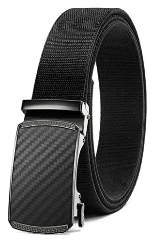 Produktbild: CHAOREN Elastischer Gürtel Herren, Stretchgürtel Ratsche Automatikschließe für Herren Golf Nylon Freizeitgürtel Breite 35mm, Größe Angepasst