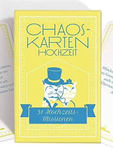 Produktbild: Chaoskarten Hochzeitsspiel – Das Original – 51 Aufgaben für eine unvergesslich lustige Hochzeit