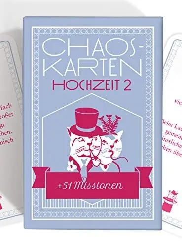 Produktbild: Chaoskarten Hochzeitsspiel – Erweiterungsset – 51 Neue Aufgaben für eine lustige Hochzeit