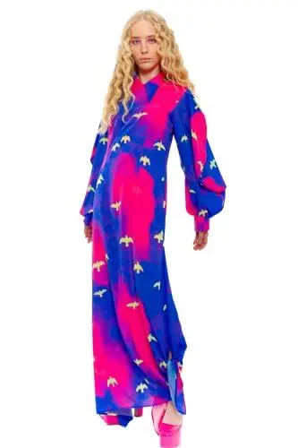 Produktbild: CHAOUICHE Damen Dayo Kleid, Vogel-Druck, XXS