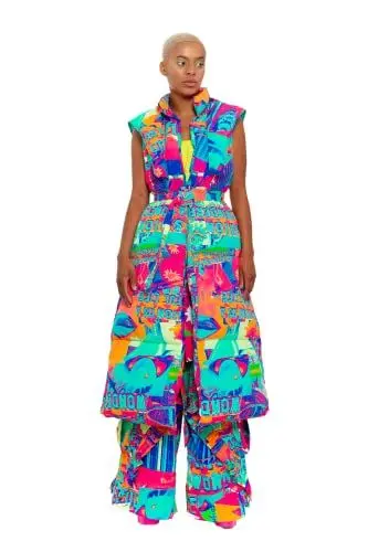 Produktbild: CHAOUICHE Unisex Pufferweste, Downtown LA-Druck, M