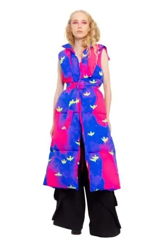 Produktbild: CHAOUICHE Unisex Pufferweste, Vogel-Druck, M